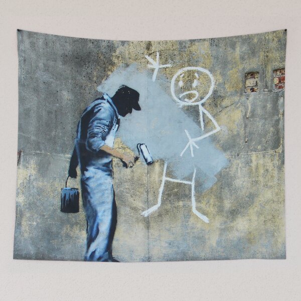 Item preview, Banksy Stickman Overpainted designed and sold by WE-ARE-BANKSY.