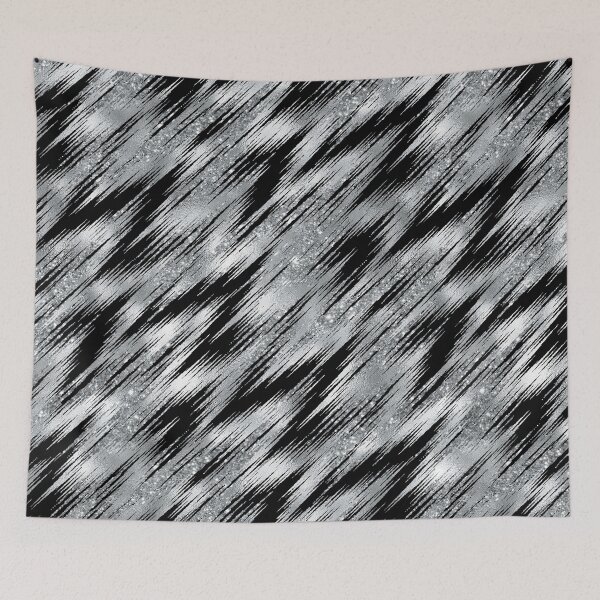 Item preview, Seamless Pinstripe Glitter & Black designed and sold by ReesDesigns.