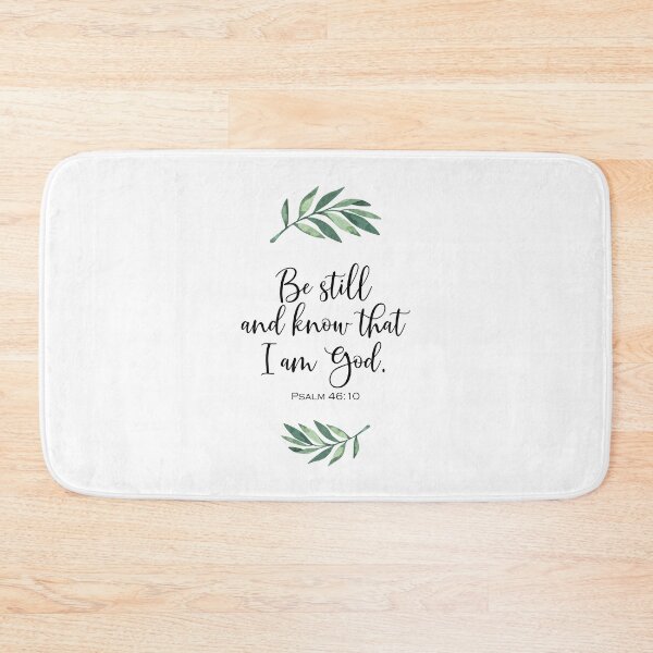 Item preview, Be still and know that I am God with Watercolor Leaf Design from Psalm 46:10 designed and sold by Home Decor Print Studio.
