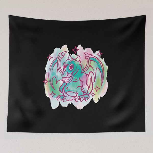 Item preview, Dragon Fantasy Watercolor Art Cartoon designed and sold by Ofca.