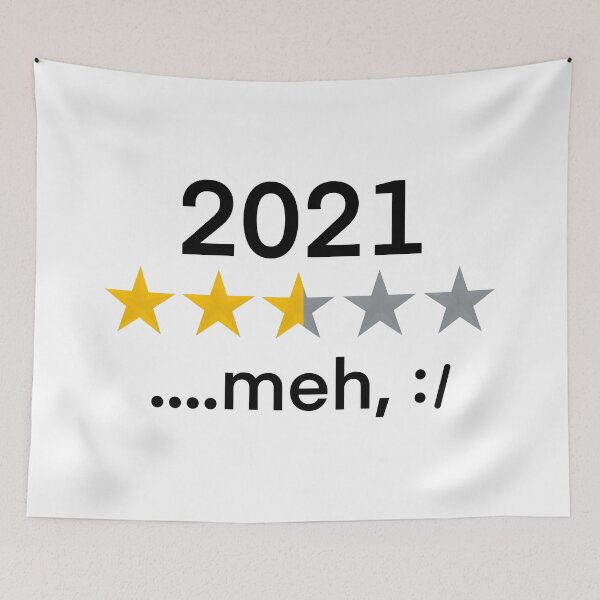 Item preview, 2021 Year Funny Review 3.6 Stars .....Meh, :/, Star Rating for the year 2021 designed and sold by Cute Designs Shop.