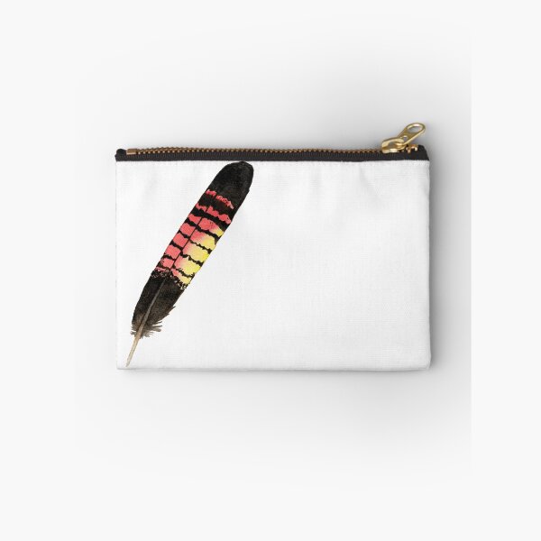 Item preview, Watercolor Red-tailed cockatoo feathers painting designed and sold by L'Atelier Oranjade.