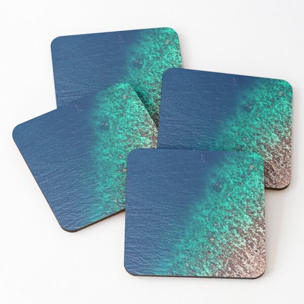 Item preview, light and dark rough blue ocean waves gradient designed and sold by The Red Shop.