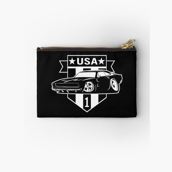Item preview, Classic Car Cartoon with USA 1 Shield designed and sold by hobrath.