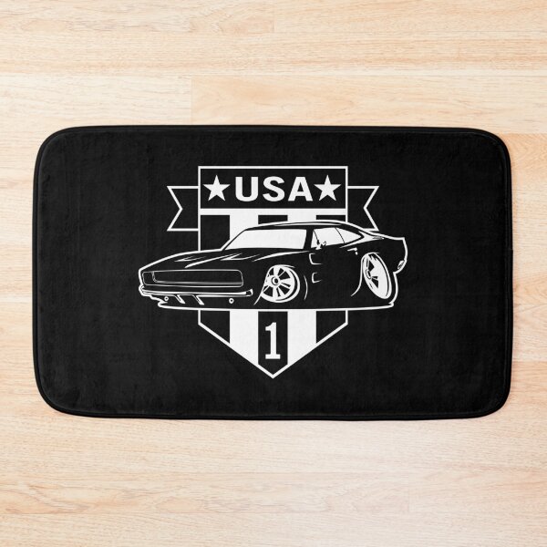 Item preview, Classic Car Cartoon with USA 1 Shield designed and sold by hobrath.
