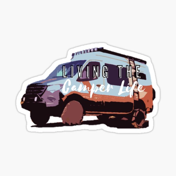 Living the Camper Life/ Leben im Camper Sticker