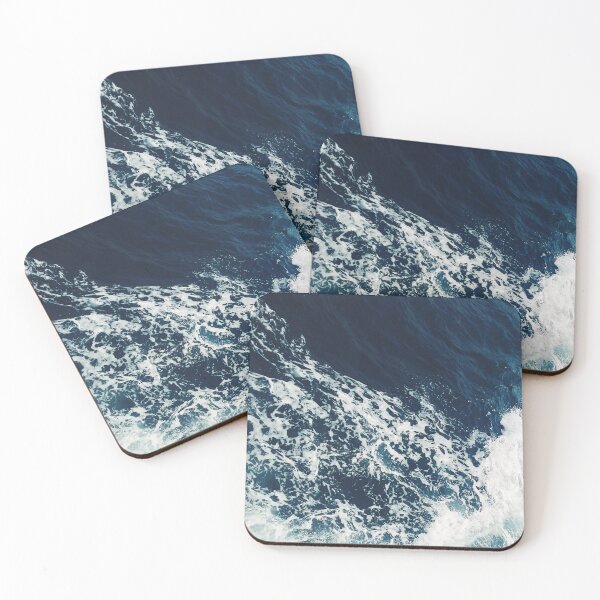 Item preview, dark rough blue ocean waves designed and sold by The Red Shop.