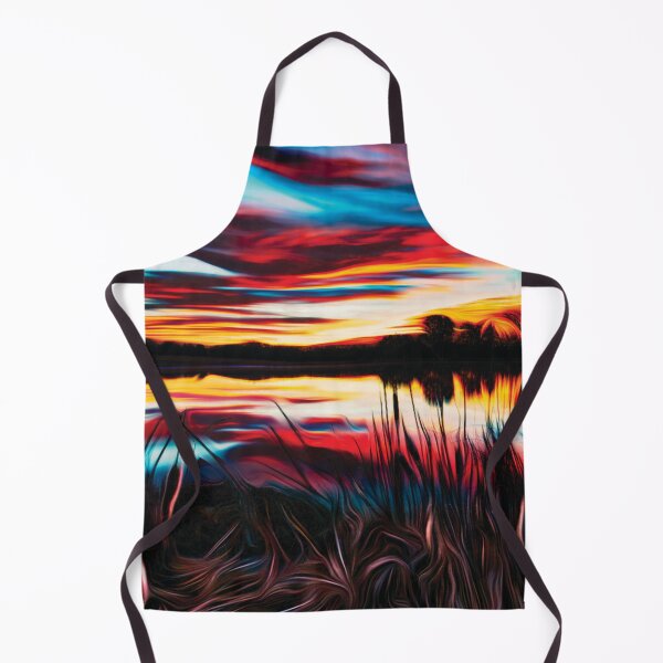 Sunrise cattails Apron