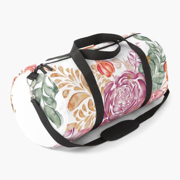 Item preview, Watercolor bouquet, pink flowers, purple flowers, orange flowers, peonies, roses, botanical illustration, bouquet painting designed and sold by Anaïs Illustration.