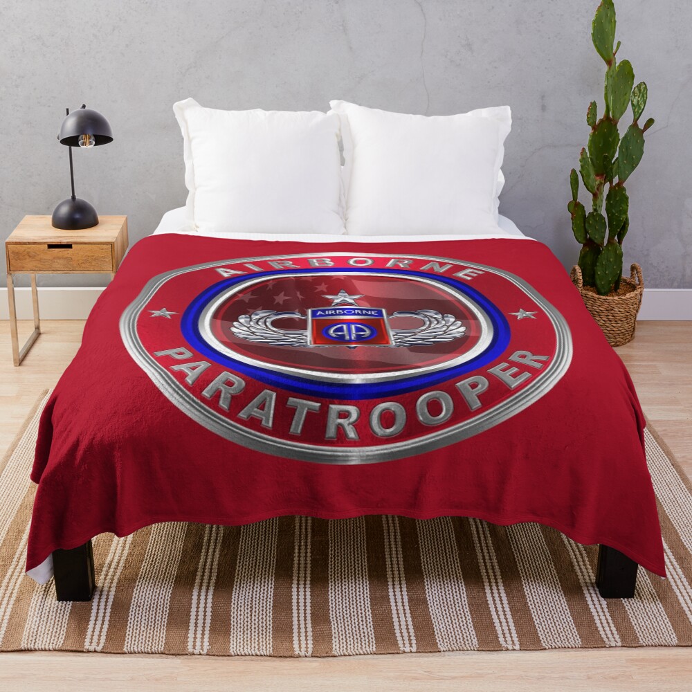 " 82nd Airborne Division All Americans" Throw Blanket by SoldierAlways