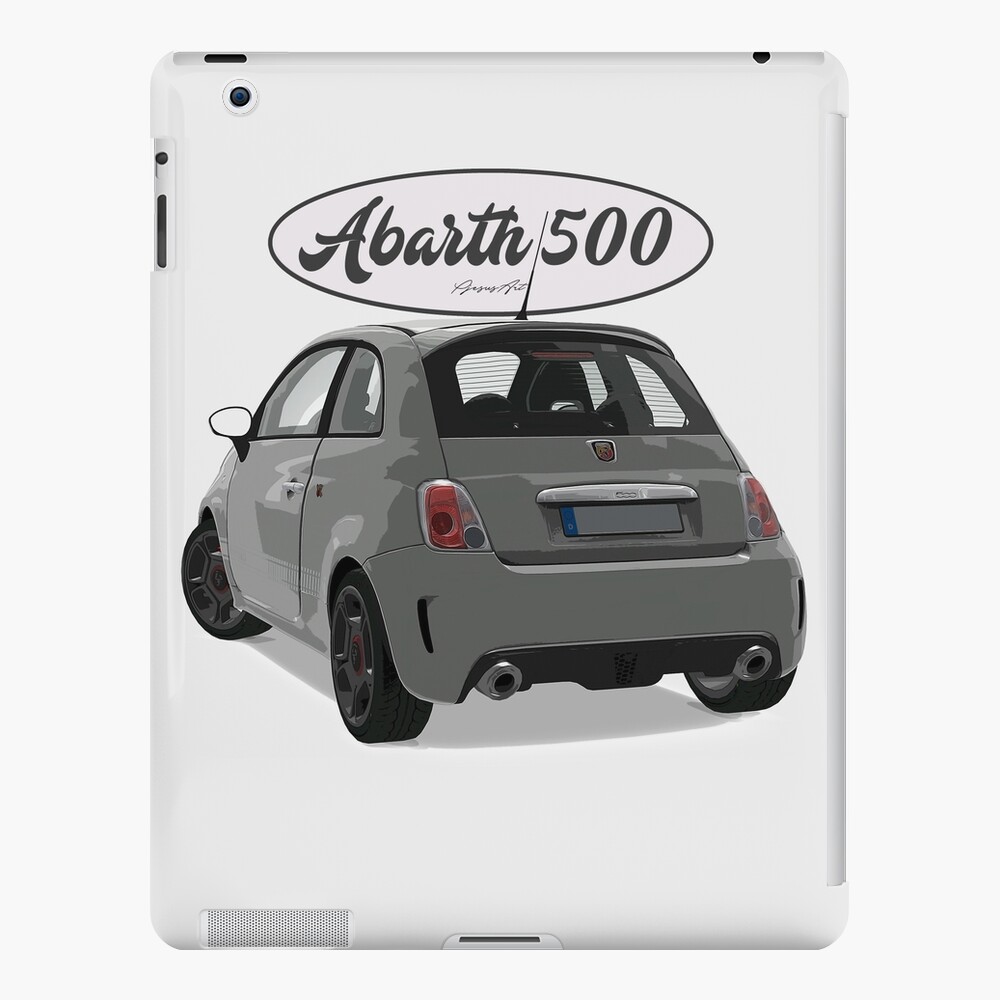 ABARTH 500 Grey White Back Poster for Sale by pjesusartrb