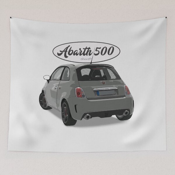 Item preview, ABARTH 500 Grey White Back designed and sold by pjesusartrb.