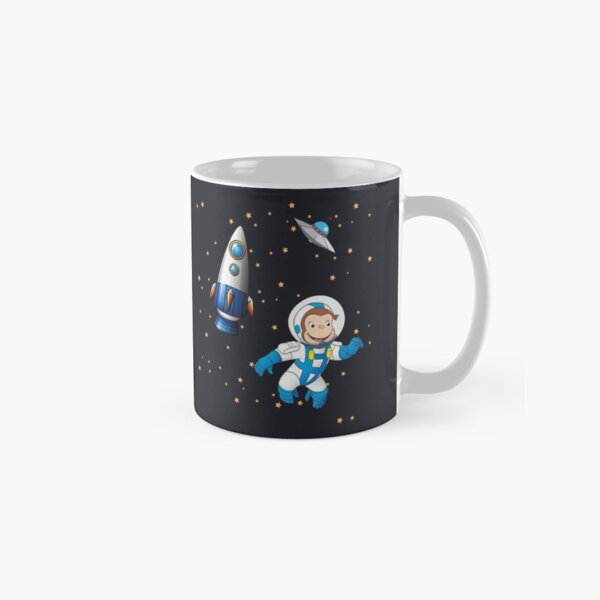 Item preview, George  the curious monkey astronaut cartoon in space scene for childrens room  designed and sold by portrait4you.