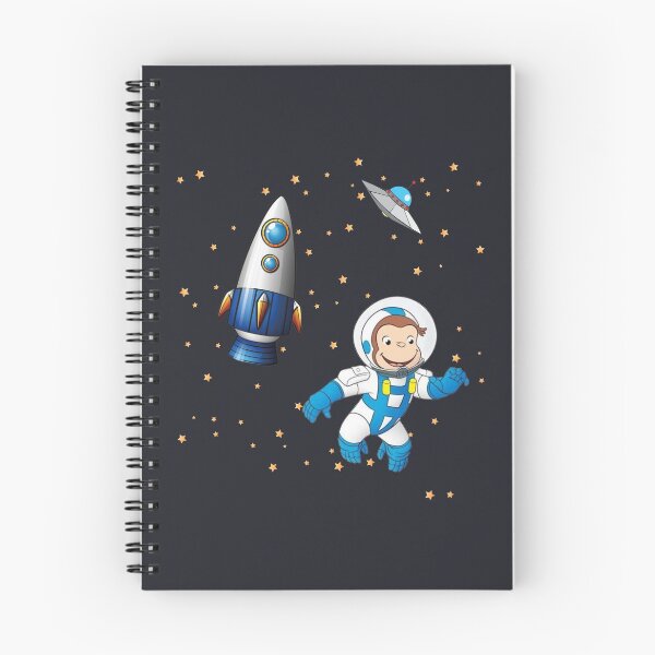 Item preview, George  the curious monkey astronaut cartoon in space scene for childrens room  designed and sold by portrait4you.