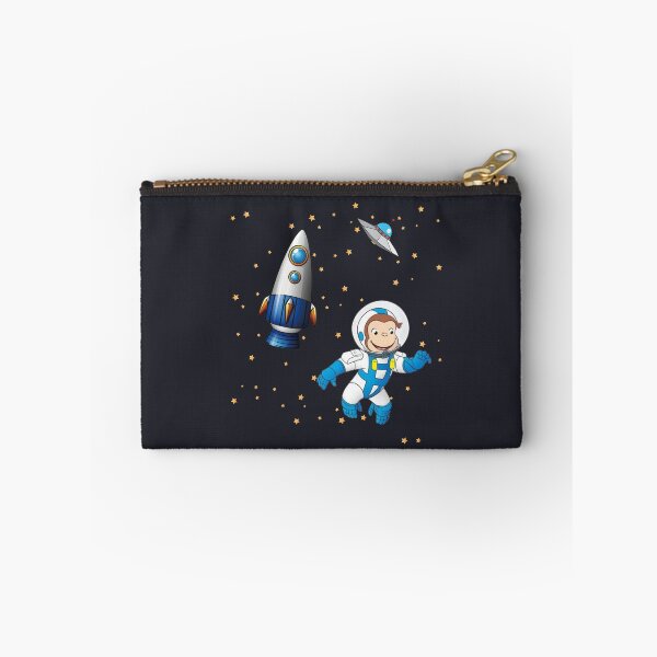 Item preview, George  the curious monkey astronaut cartoon in space scene for childrens room  designed and sold by portrait4you.