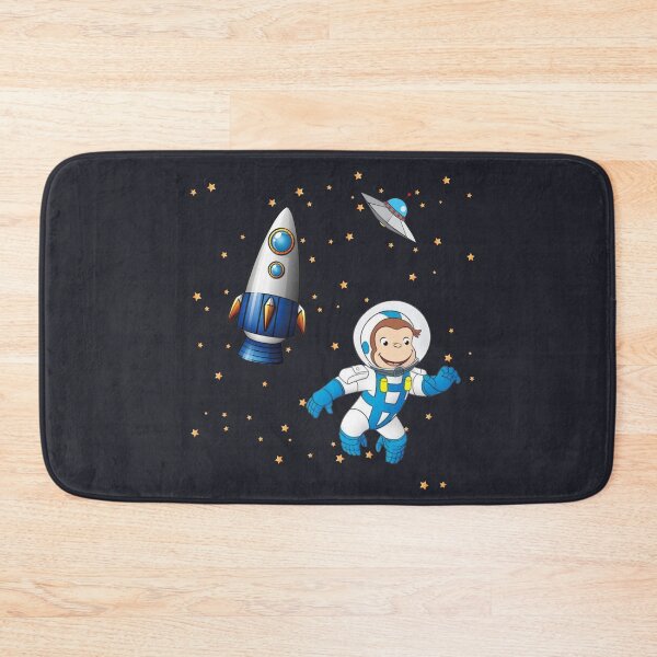 Item preview, George  the curious monkey astronaut cartoon in space scene for childrens room  designed and sold by portrait4you.
