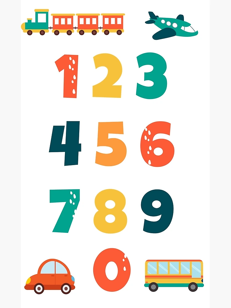 Kids Colourful 1234 Numbers Chart