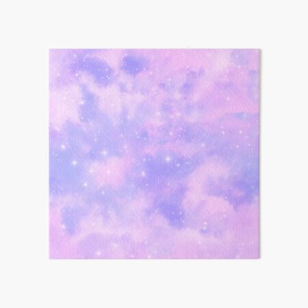 Aesthetic Sky Kawaii Rose Violet Bleu Pastel | Impression rigide