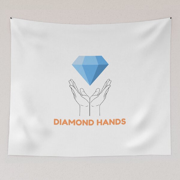 Item preview, Diamond Hands Hold The Line GME Gamestonks wallstreetbets Stonks. designed and sold by ColortrixArt.