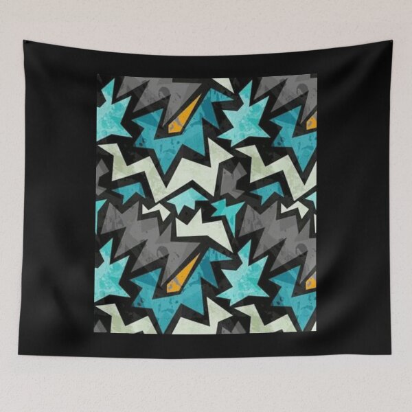 Item preview, Original blue yellow gray ray patterns designed and sold by Custom Shop.