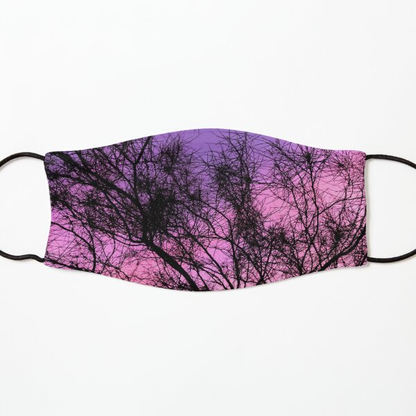 Purple Sunset Through the Trees Kids Mask
