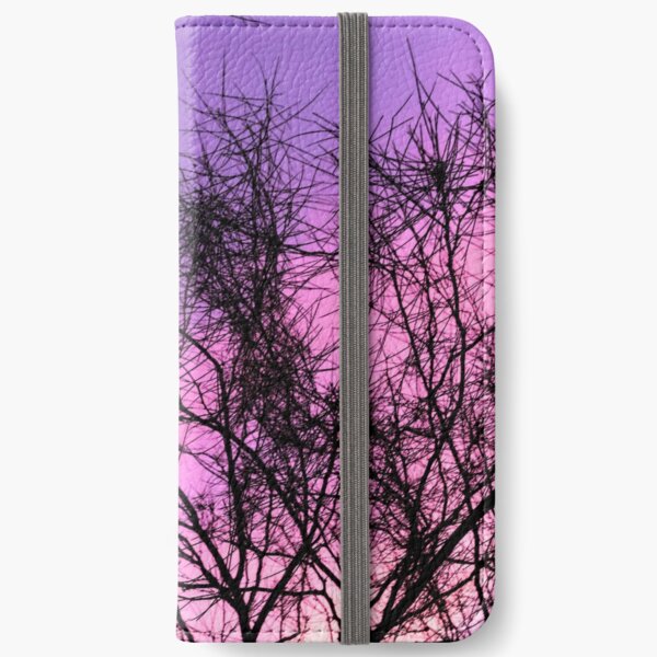 Purple Sunset Through the Trees iPhone Wallet