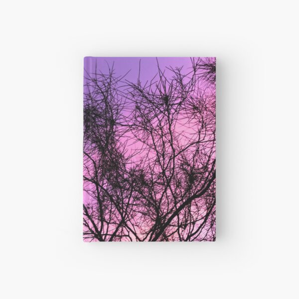 Purple Sunset Through the Trees Hardcover Journal