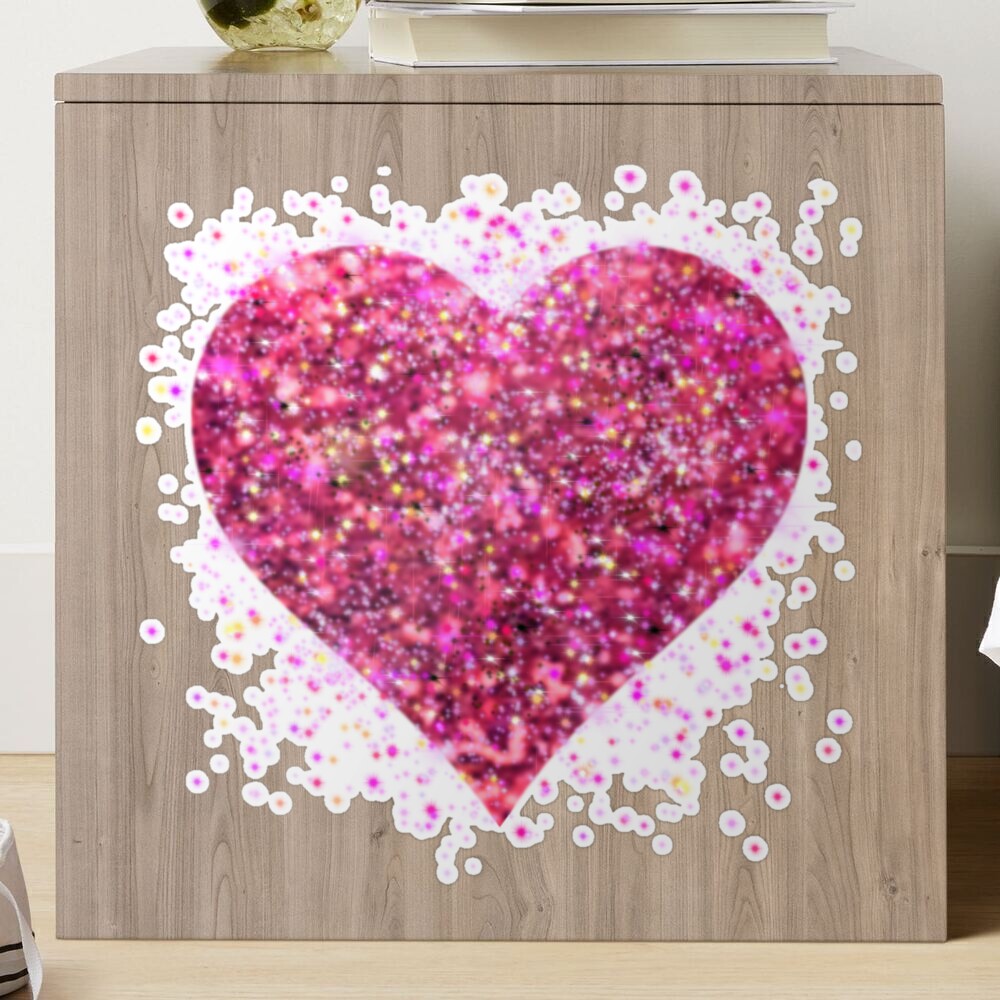 Greeting Life Glitter Sticker Heart pink GLCK-11