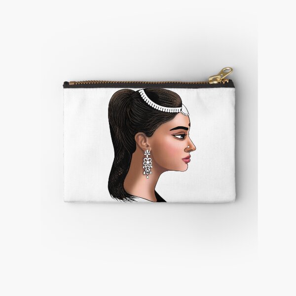Item preview, stylized face in profile of an indian woman designed and sold by nataliavavilina.