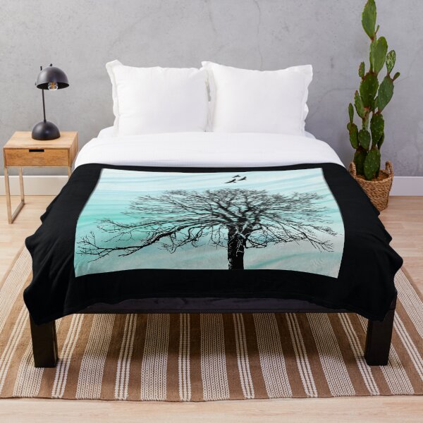Item preview, Blue tree and the birds Sunset designed and sold by Moleva.