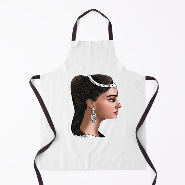 Item preview, stylized face in profile of an indian woman designed and sold by nataliavavilina.