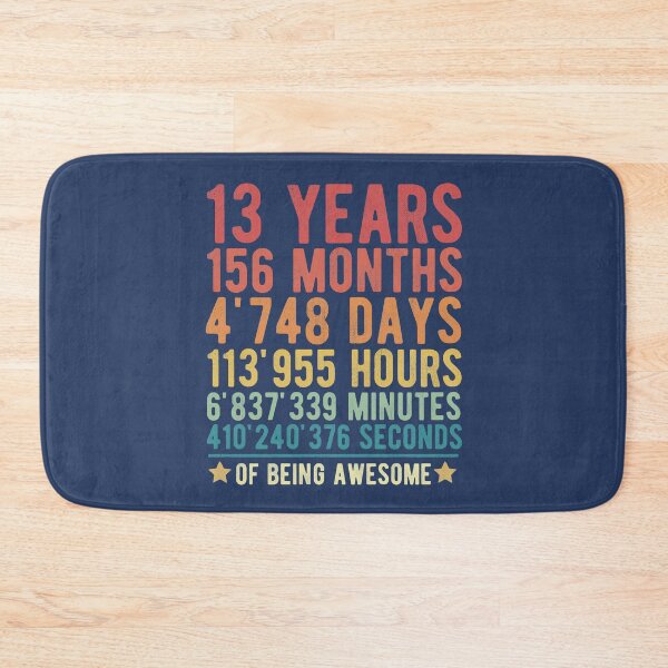 Item preview, Vintage 13th Birthday Funny Gift With Facts 13 Years Old 156 Months Of Being Awesome Bday Party Gifts designed and sold by alenaz.