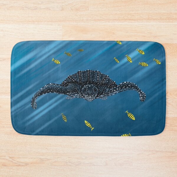 Item preview, Leatherback turtle swimming with fishes designed and sold by Brushes with Nature.