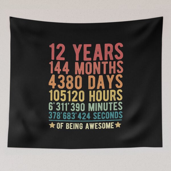 Item preview, 12 Years Of Being Awesome Vintage 12th Birthday Funny Gift  designed and sold by alenaz.