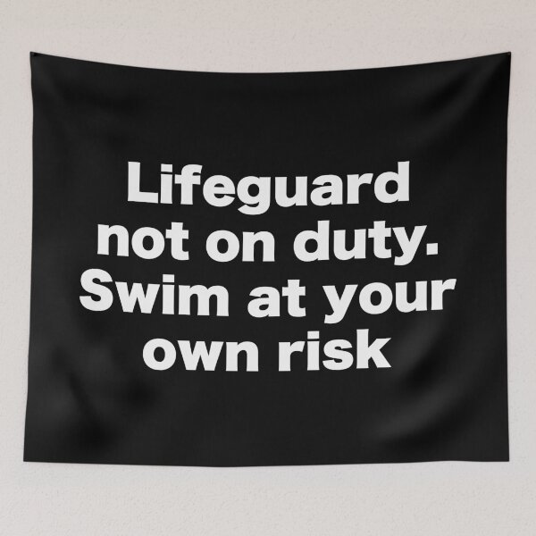 Item preview, Off duty lifeguard, swim at your own risk designed and sold by MrMotto.