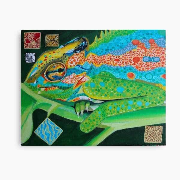 Pensive Chameleon  Canvas Print