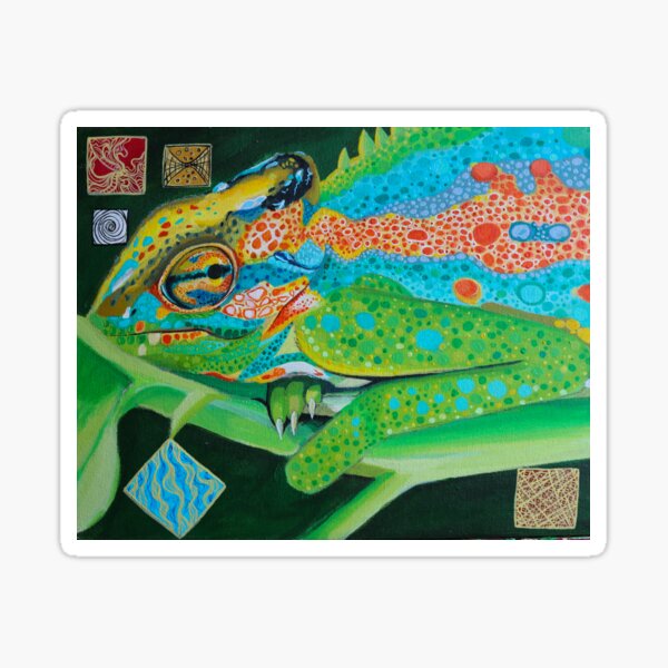 Pensive Chameleon Sticker