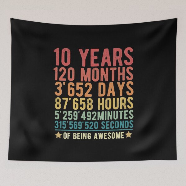 Item preview, Vintage 10 Years Of Being Awesome Funny 10th Birthday Gift for Boy Girl Turning 10 years old designed and sold by alenaz.