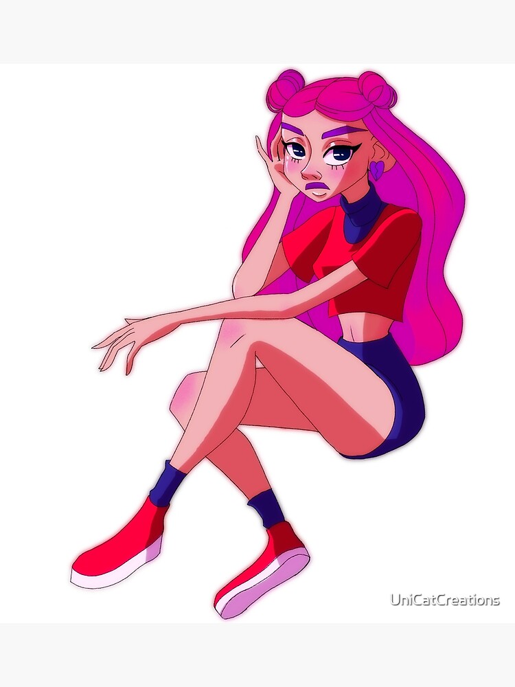 80s-anime-girl-poster-by-unicatcreations-redbubble