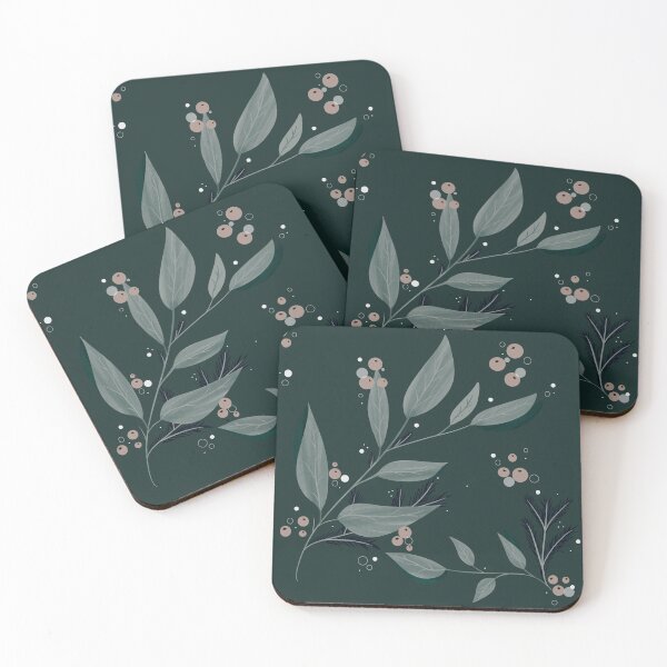 Item preview, Dark Teal Leaf Print designed and sold by cheyenne-leigh.