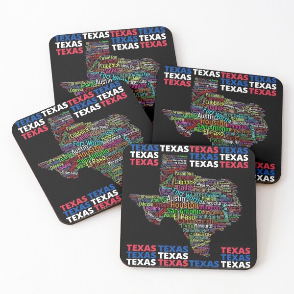 Item preview, Texas Towns, Texas Cities Word Cloud designed and sold by UnleyDesign.