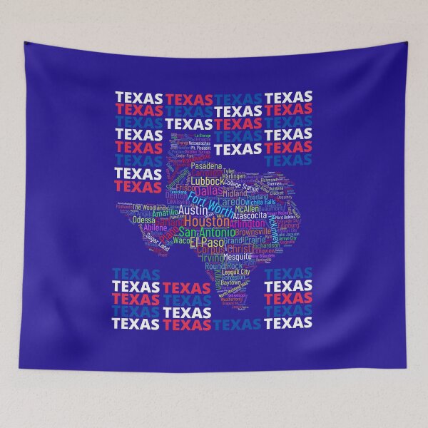 Item preview, Texas Towns, Texas Cities Word Cloud designed and sold by UnleyDesign.