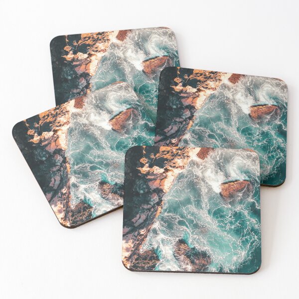 Item preview, Copy of  blue ocean waves with rocks designed and sold by The Red Shop.