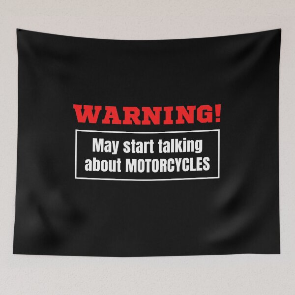 Item preview, Warning May Start Talking About Motorcycles designed and sold by TeePartyHost.