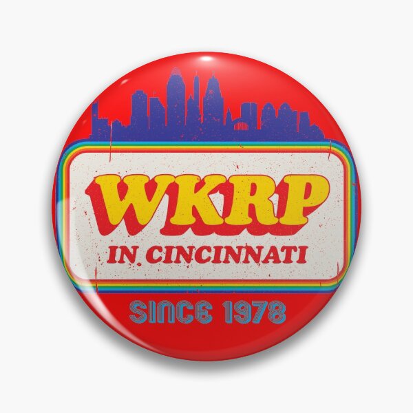 Item preview, WKRP in Cincinnati skyline logo designed and sold by Alema Art.