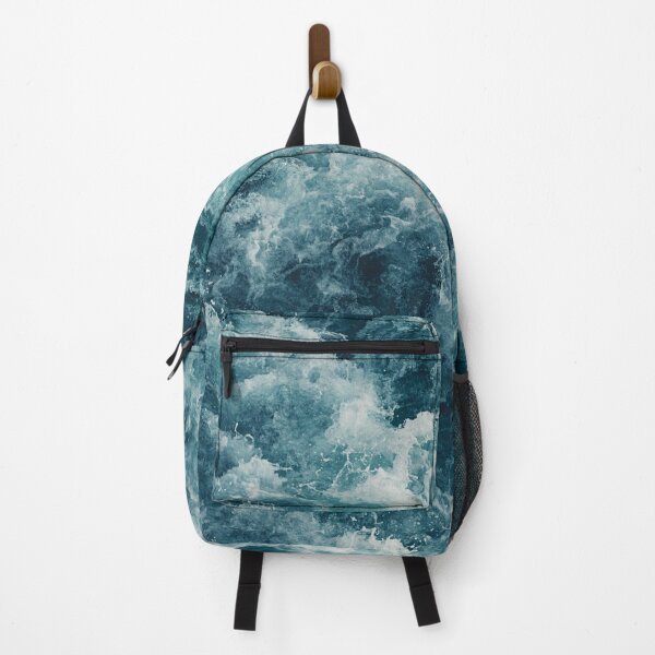 Item preview, dark and light blue rough ocean water waves designed and sold by The Red Shop.