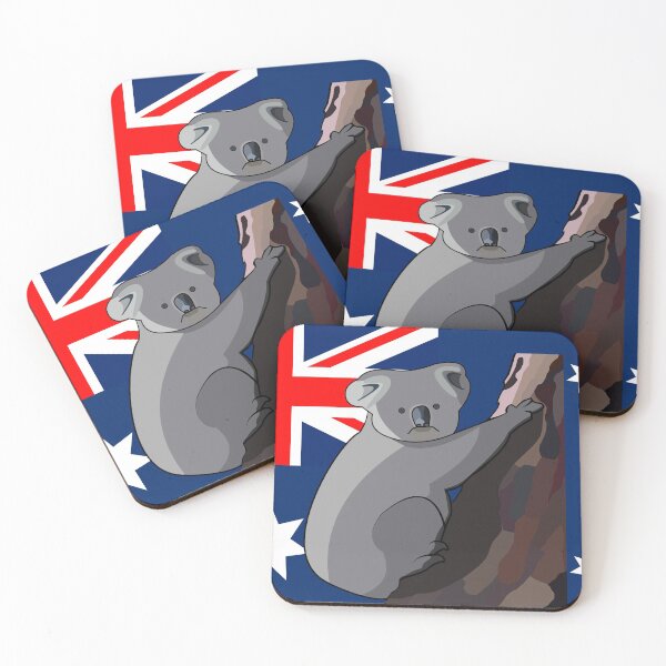 Item preview, Koala On Tree with Australian Flag designed and sold by SankDesigns.