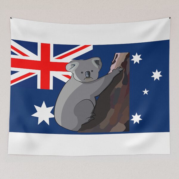 Item preview, Koala On Tree with Australian Flag designed and sold by SankDesigns.