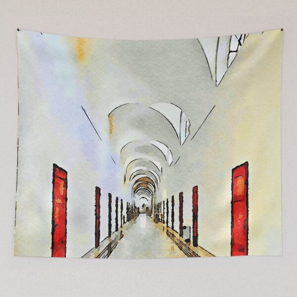 Item preview, Istituto Emiliani: corridor with doors designed and sold by Giuseppe Cocco.