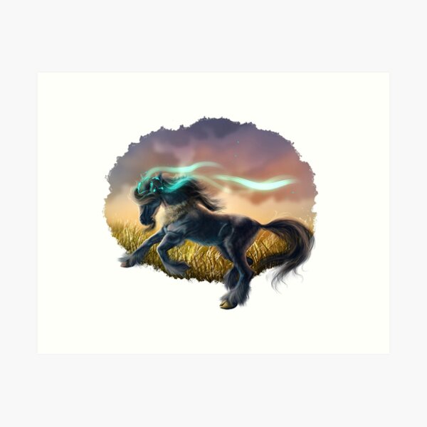 Púca Horse Art Print